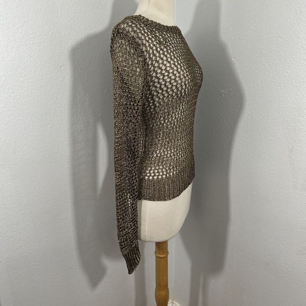 Love Sen Top Women S or M Metallic Fishnet Beach Spring Summer - Picture 4 of 8